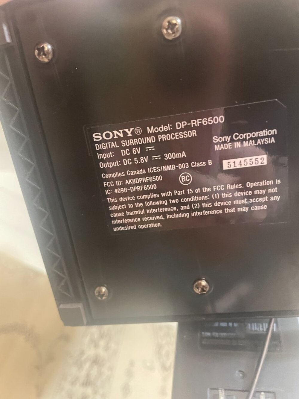 Sony: MDR-DS6500 wireless digital surround sound headphone system - Picture 6 of 6